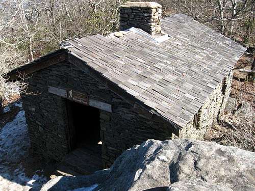 Blood Mountain Shelter from Abov