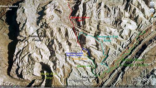 GE image showing lower Quandry Canyon