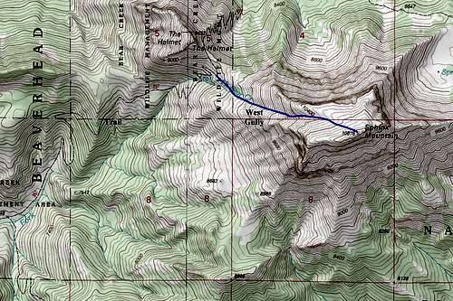 Sphinx Mountain Route Map