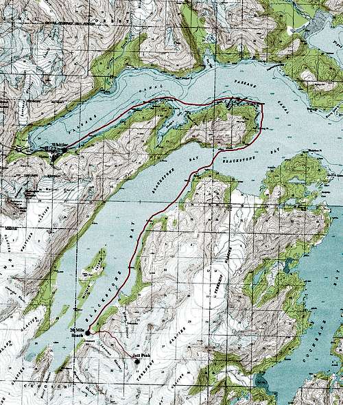 Blackstone Bay and Jatt Peak Topo Map