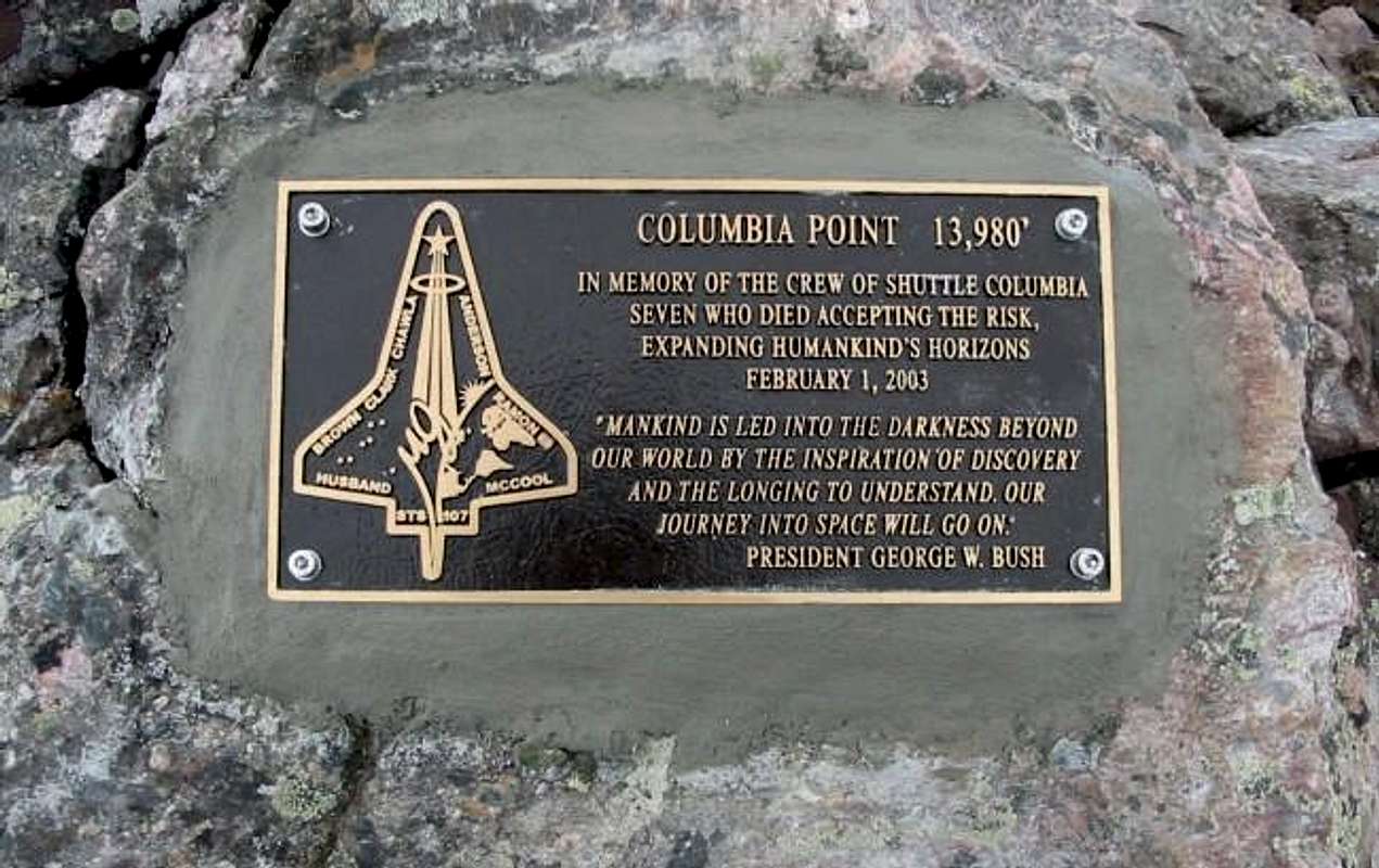 Columbia Point Plaque