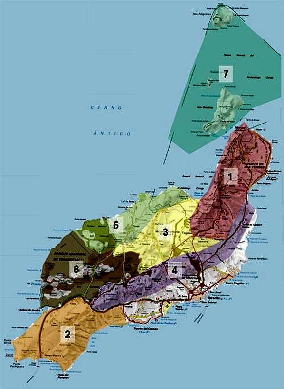 Map Of Lanzarote. Overview Map of Lanzarote