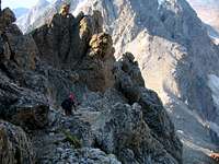 Scrambling to the Upper Saddle