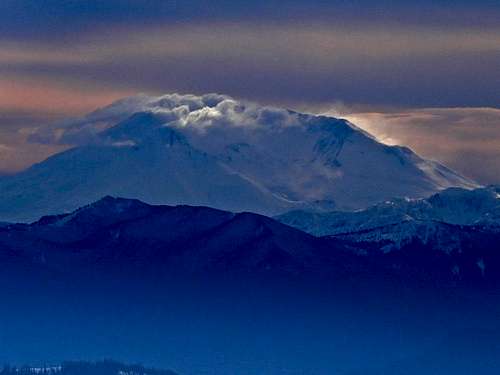 Mount Saint Helens in Winter