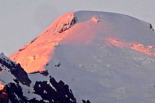 Alpenglow on the Summit of Mount Baker