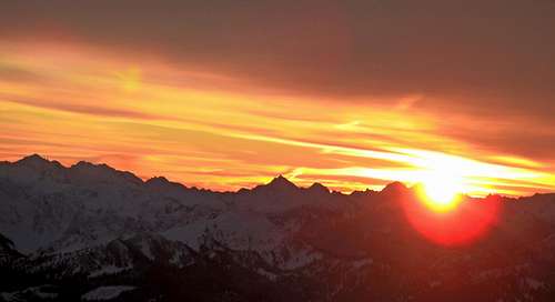 Sunrise on Mount Baker
