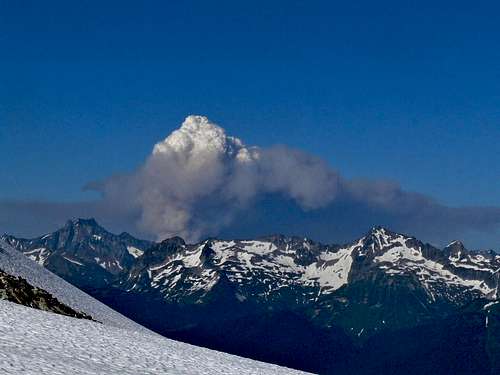 An Explosion looking Cloud over Bonanza Peak