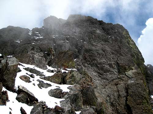 Looking towards the crux
