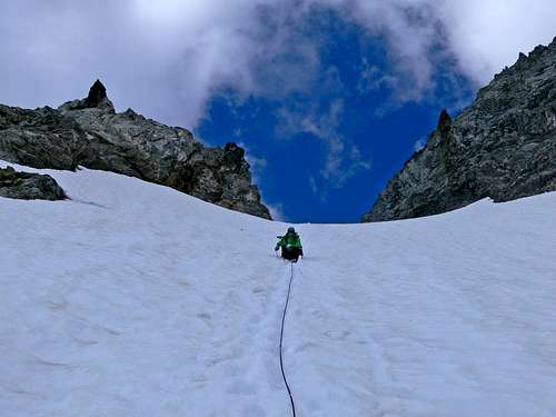 Heading down the Formidable Col